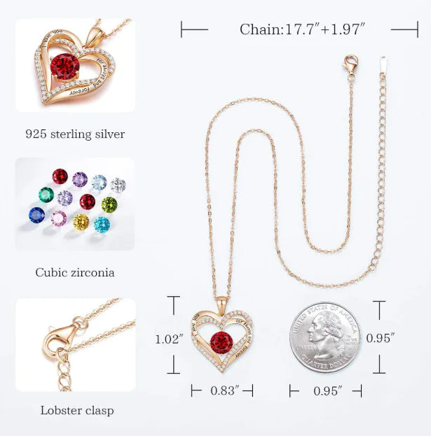 Heart Pendant Keepsake Necklace – Available in 22 Stunning Colors